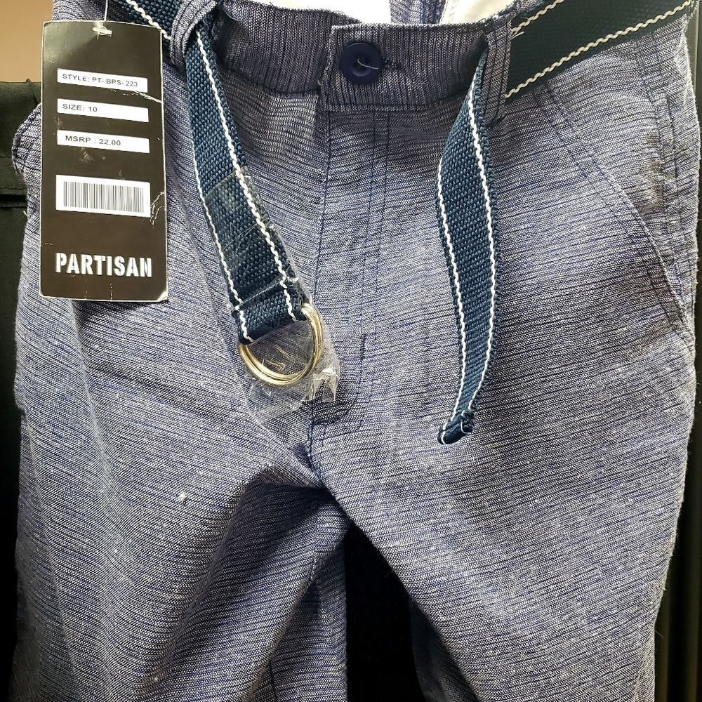 Partisan Boys Belted Bermuda Shorts